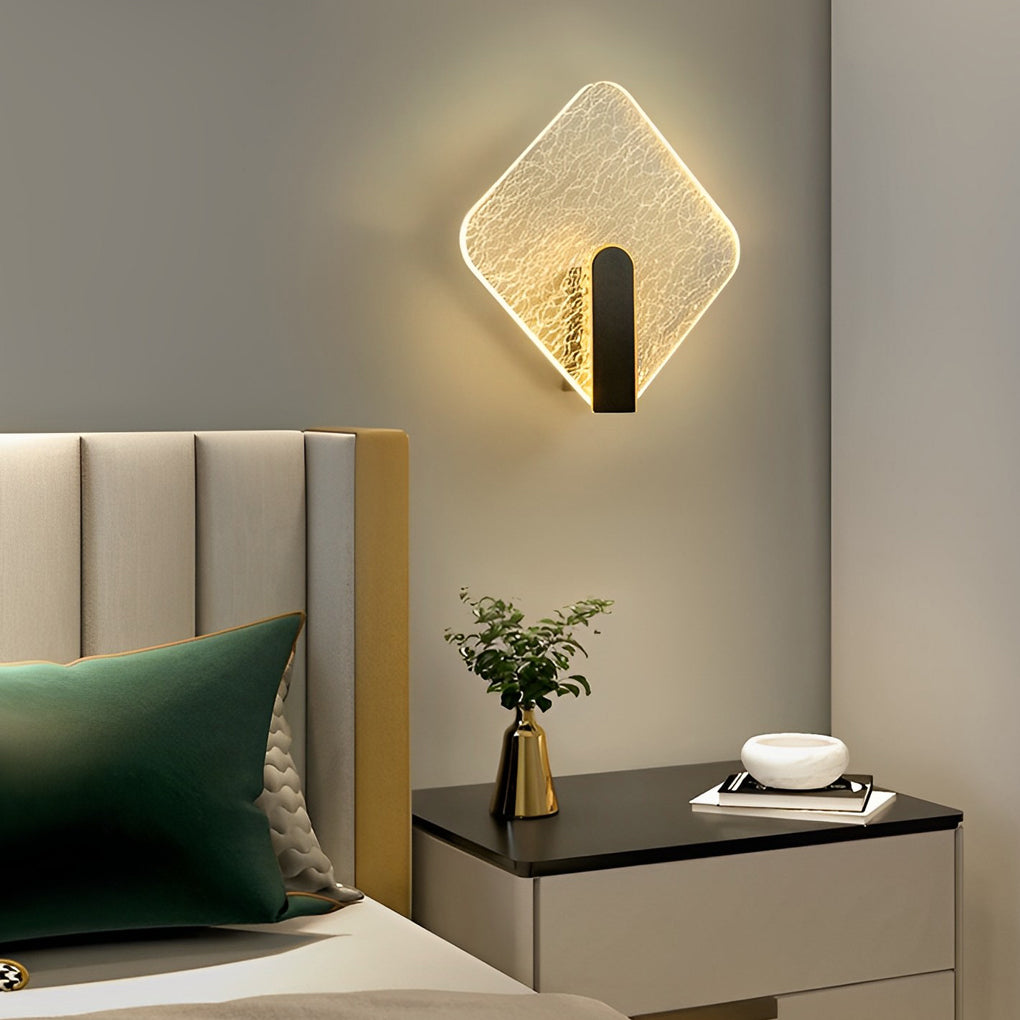 Modern Minimalist Round & Square LED Wall Sconce — Acrylic, 5W Warm White (3000K), Bedside
