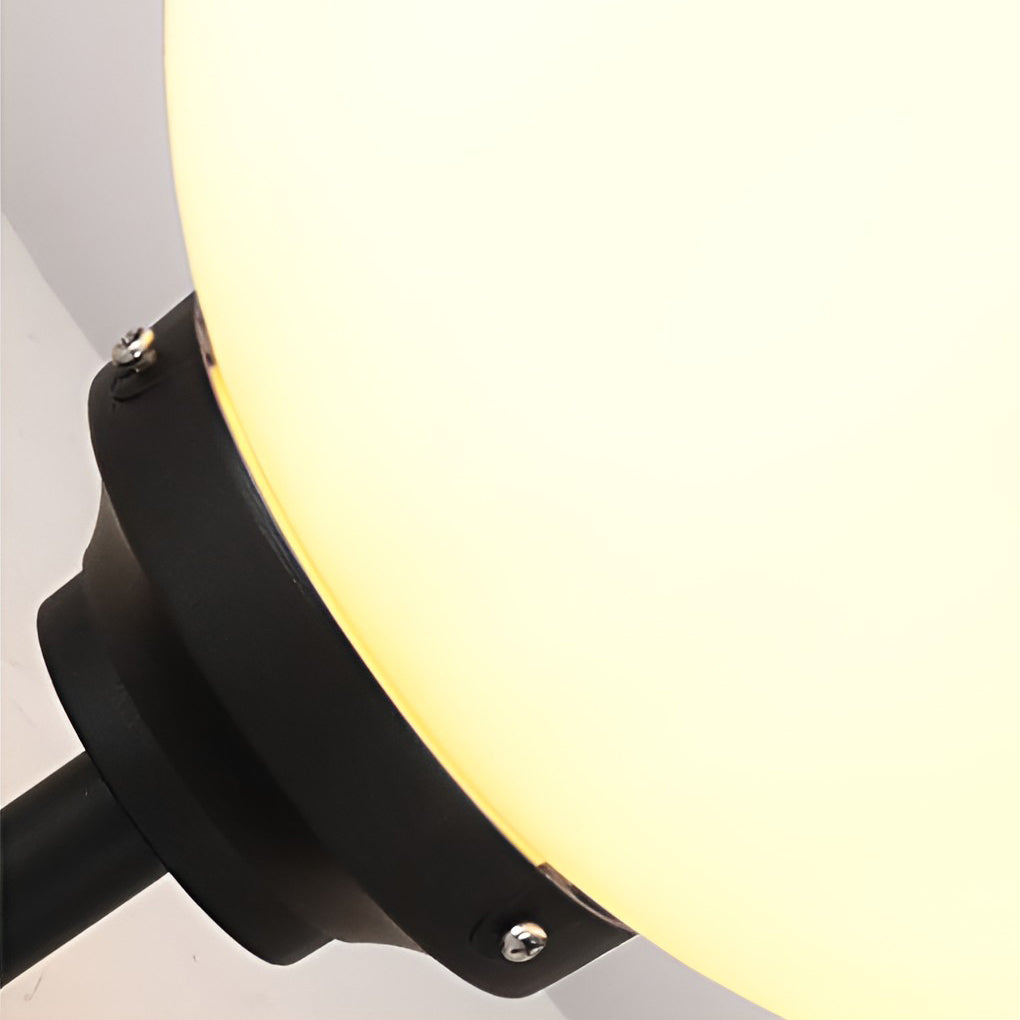 Modern Round Solar Outdoor Wall Sconce — Die-Cast Aluminum, Three-Step Dimming (3000K / 4500K / 6000K), IP-Rated Weatherproof