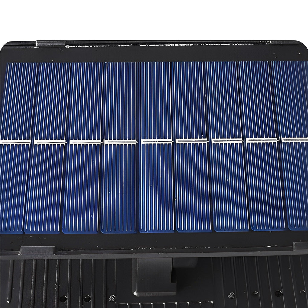 Modern Rectangular Solar Up/Down Wall Sconce — Black, LED, IP65 Weatherproof, 3000K Warm White
