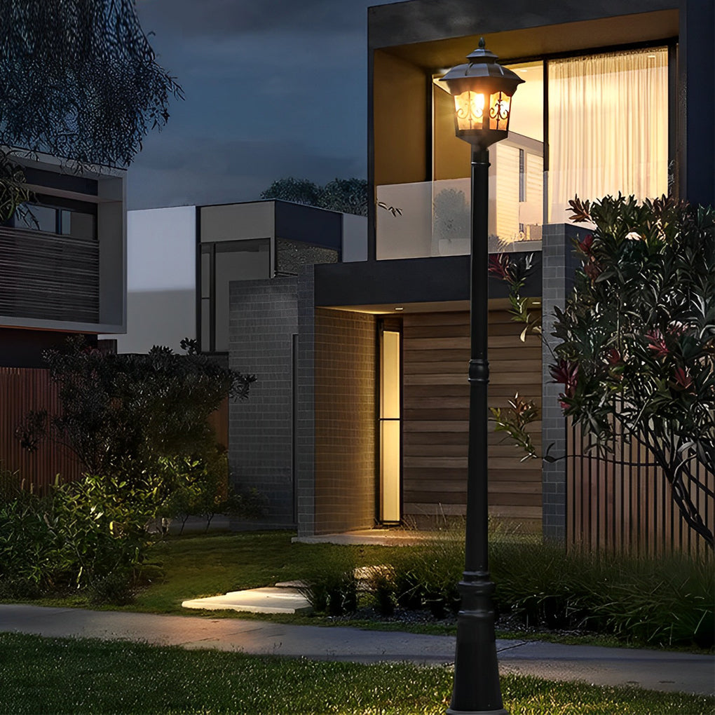 Retro Minimalist Outdoor Post Light — Die-Cast Aluminum, E27 LED 10W, IP Weatherproof, 86.6" Height