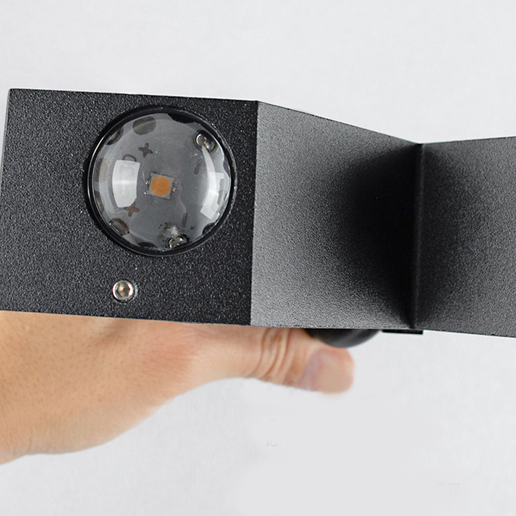 Modern Black X-Shaped Waterproof LED Outdoor Wall Lamp - Creative Exterior Lighting