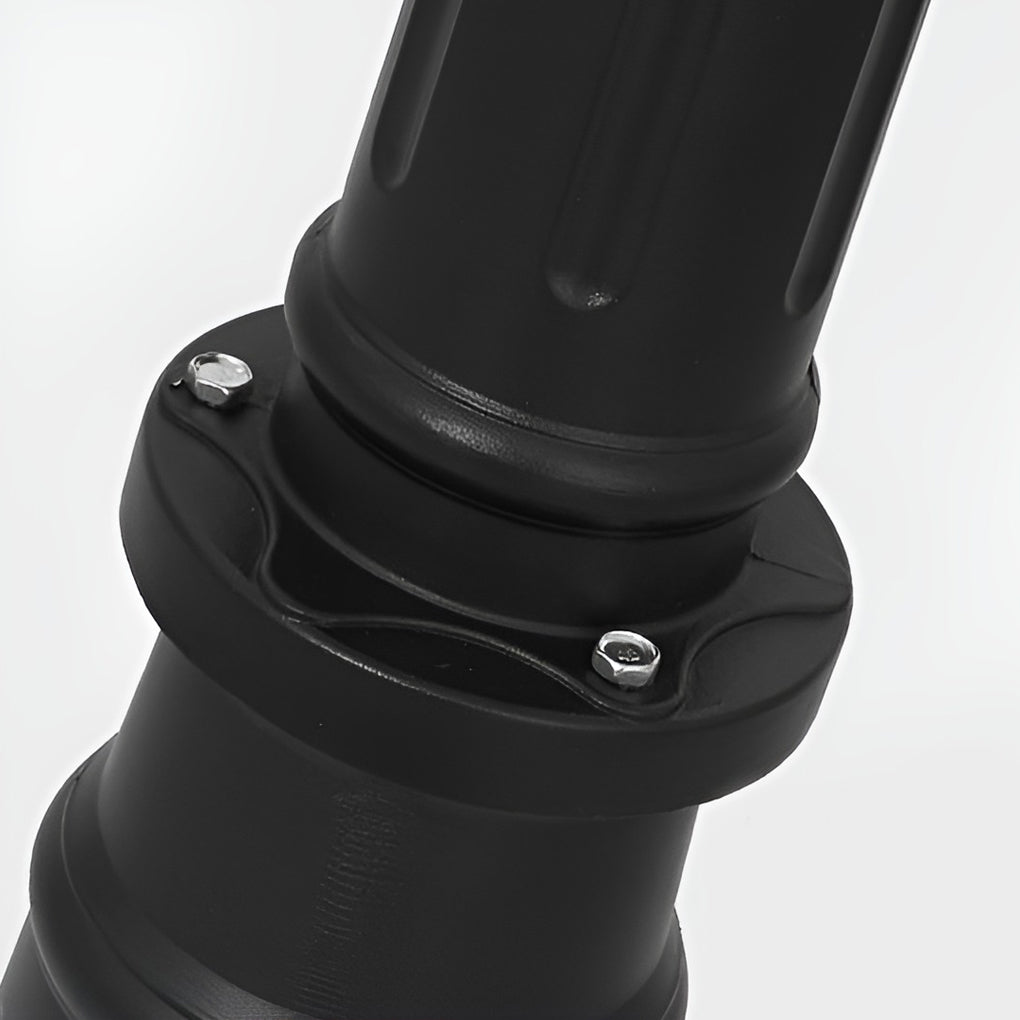 Modern Minimalist Outdoor Post Light — Die-Cast Aluminum, Black, 3-Light, Solar or Hardwired, IP-Rated Weatherproof
