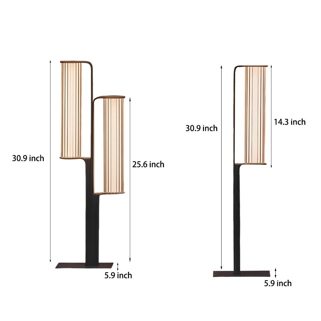 Dual Cylinder Bollard Pathway Light — Black Stainless Steel & Acrylic, LED, IP65, 3000K, 30.9"