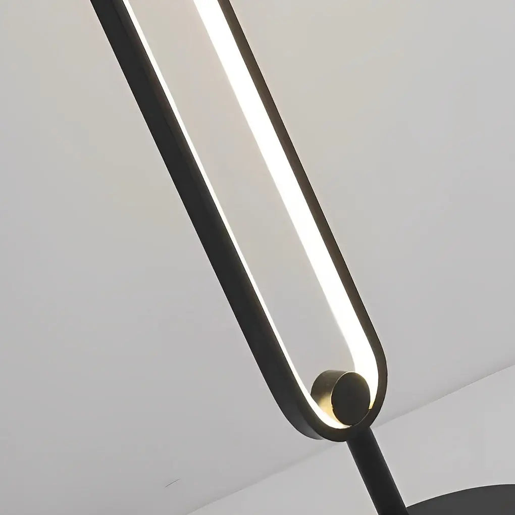 Contemporary Minimalist Oval LED Floor Lamp Luxe
