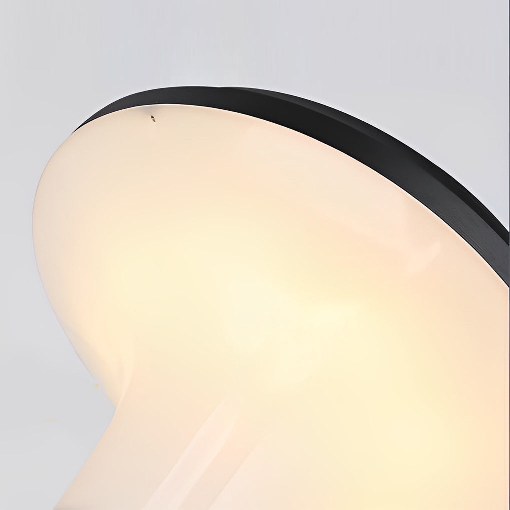 Modern Black Round Flower Solar Outdoor Wall Sconce — Aluminum, E27, IP65 Weatherproof, 10" Diameter