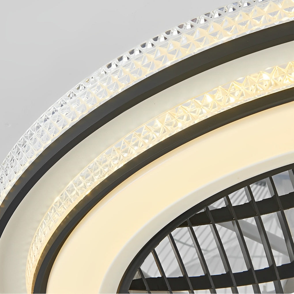 Modern Bladeless Ceiling Fans with Intelligent Timing, Mute Function, and LED Light