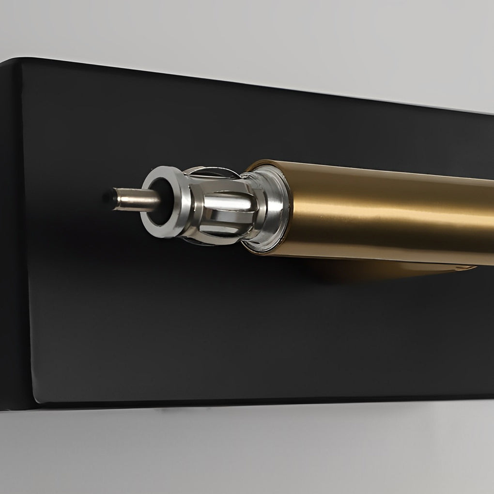 Linear LED Bathroom Vanity Light Bar — Black and Gold, Acrylic Shade, 23.6" or 39.4"