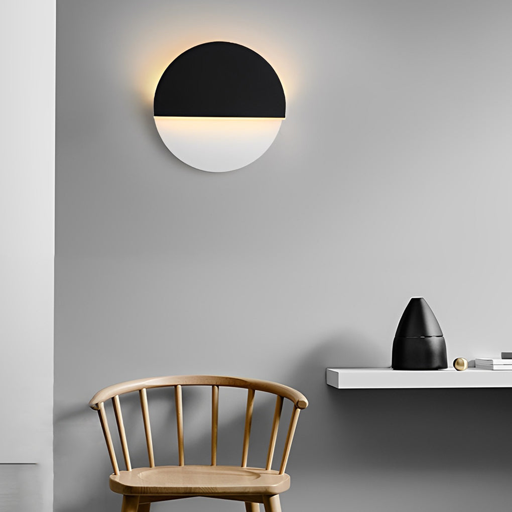 350° Rotatable LED Wall Sconce — Black ABS and Acrylic, 10W Warm White, 9" Minimalist