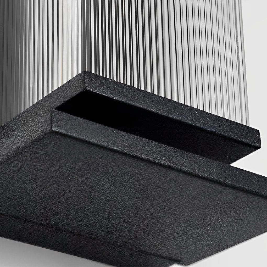 Industrial Strip Outdoor Wall Sconce — Black Stainless Steel, LED, Acrylic, 3-Color Temperature