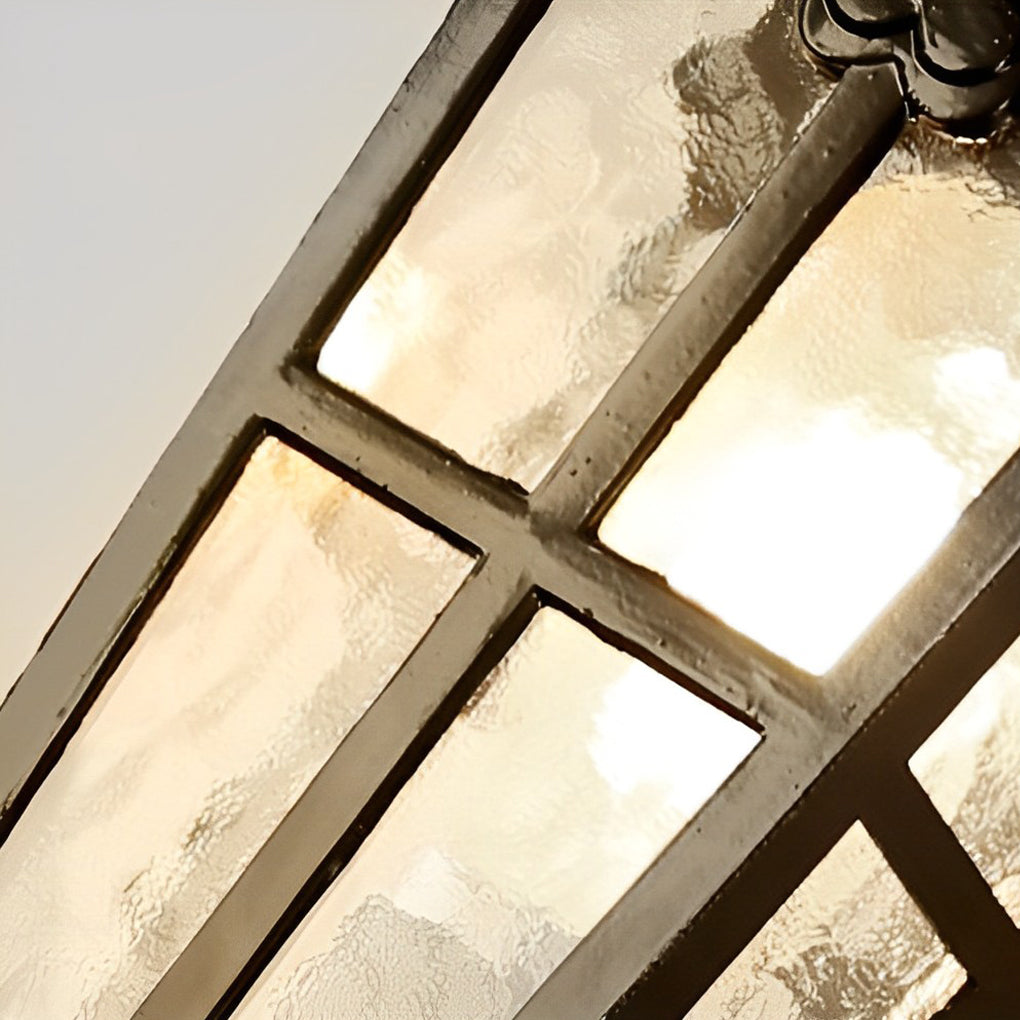 Vintage Outdoor Wall Sconce — Die-Cast Aluminum and Tempered Glass, Black, E27, Waterproof