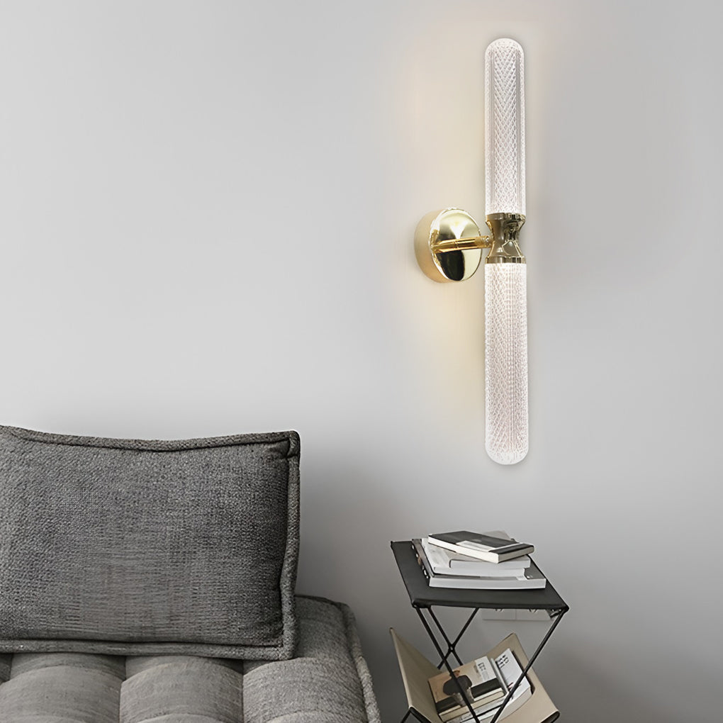 Modern Minimalist Up/Down Wall Sconce — Acrylic & Hardware, LED 8W, Three-Step Dimming, 3000K/4000K/6000K