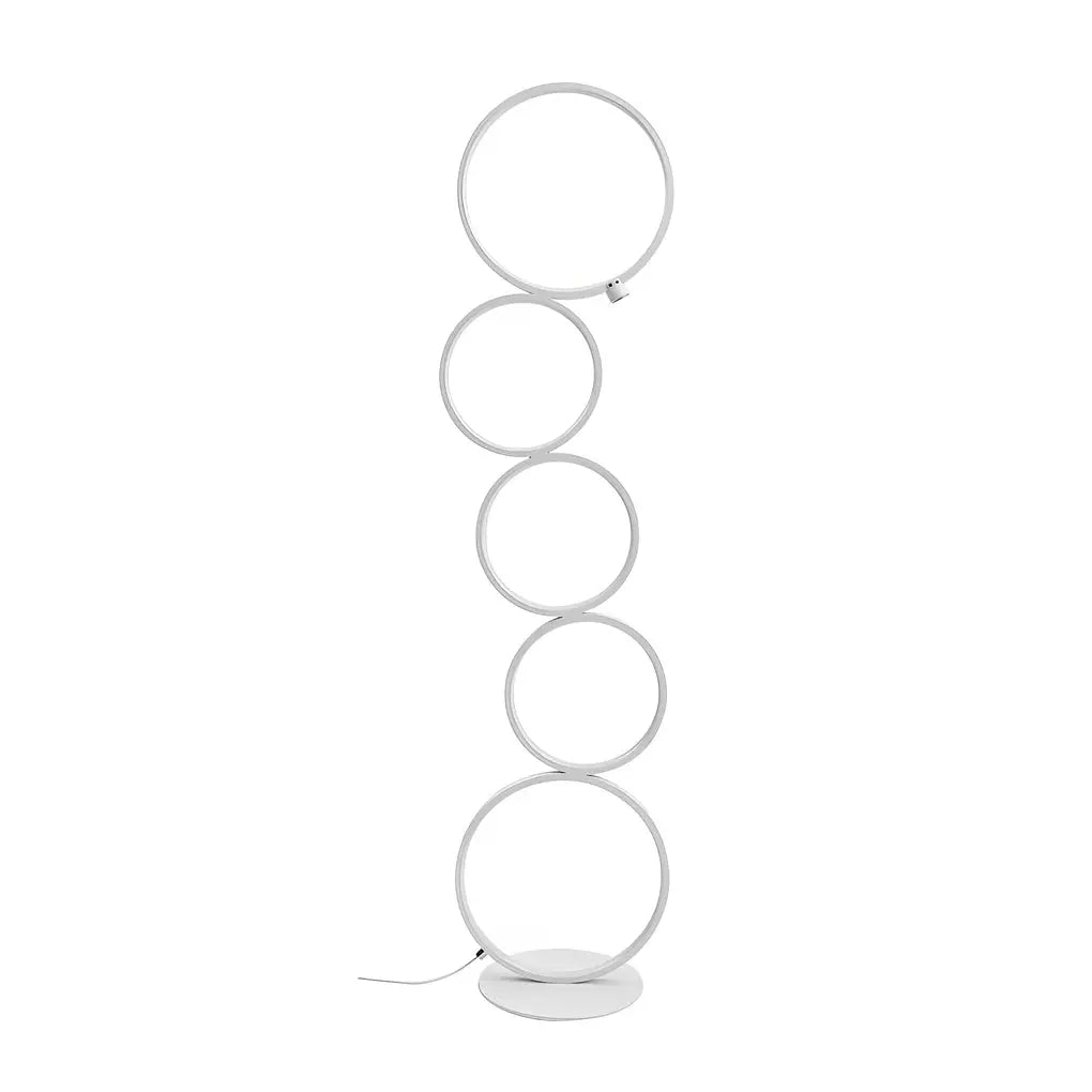 Contemporary 5-Circle LED Floor Lamp with Artistic Design Luxe