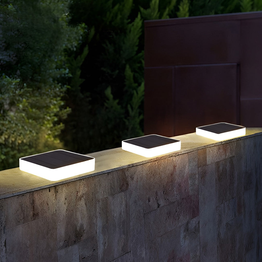 Seamless Solar Disk Ground Light — PC, LED, Warm White / Daylight, 8–11 Hr Runtime, Round or Square