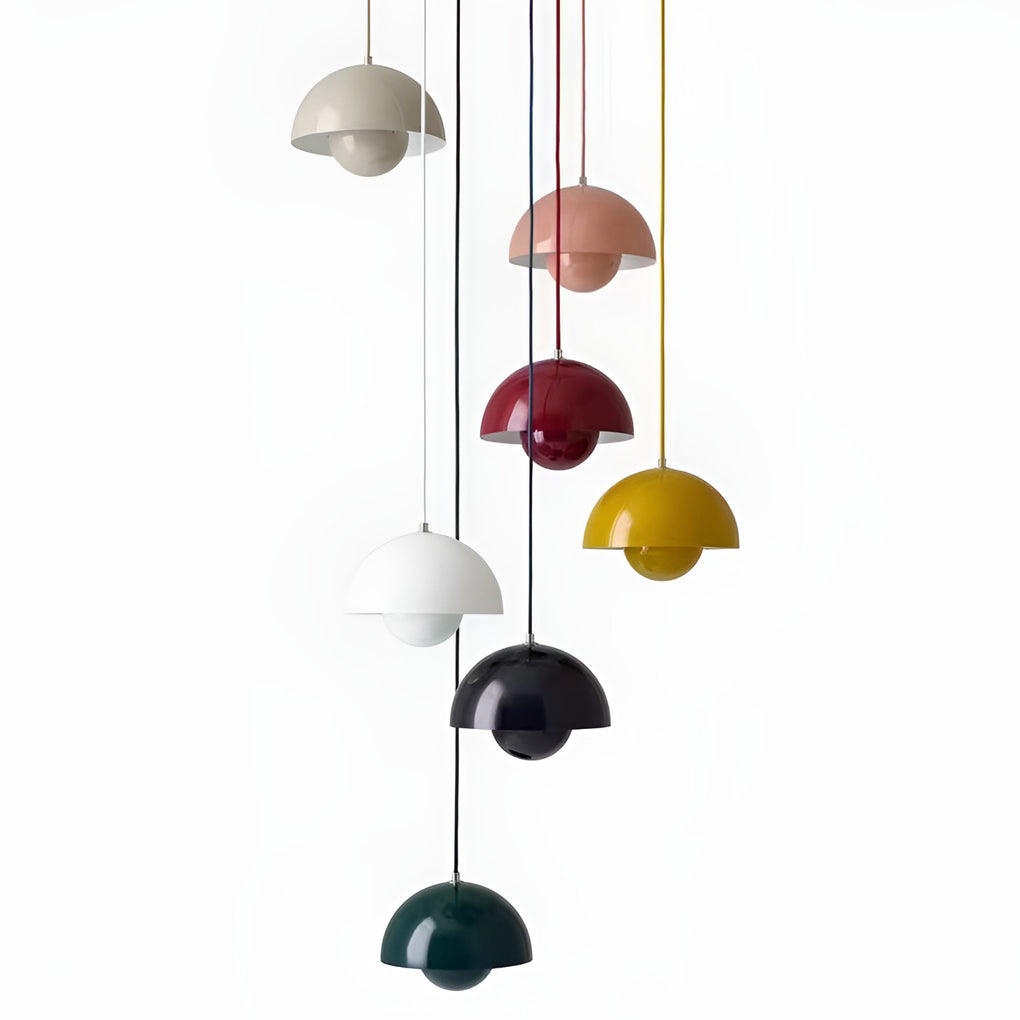 Flowerpot 1-Light Mini Pendant — Iron, Dome Mushroom Shade, E27, 9" Diameter, 3000K Warm White