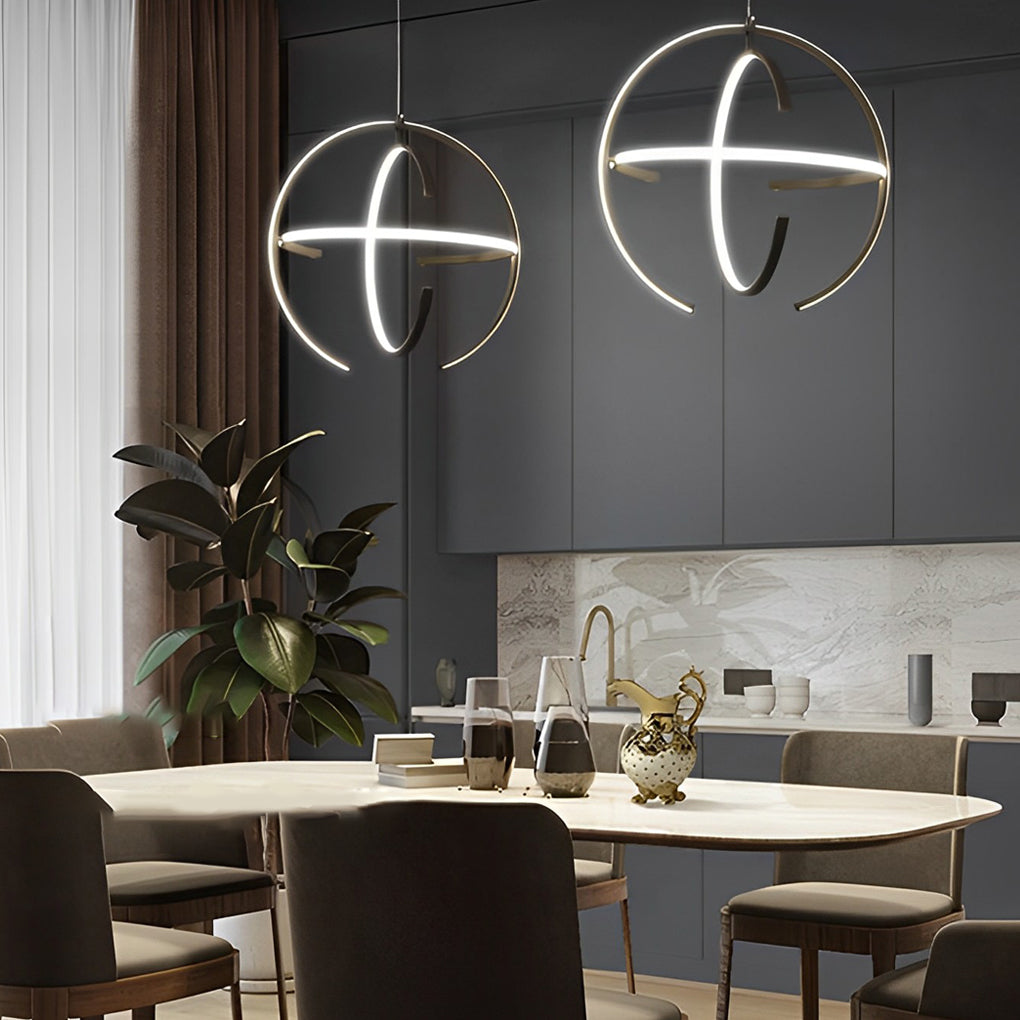 Adjustable Modern LED Pendant Chandelier — Aluminum, 180° Articulating, 14"/18"/22"