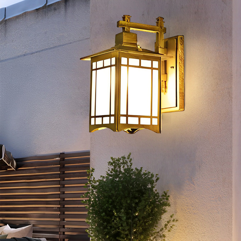 Vintage Retro Solar Outdoor Wall Sconce — Die-Cast Aluminum, LED, IP55, Remote Control, 3000K Warm White, Black / Bronze
