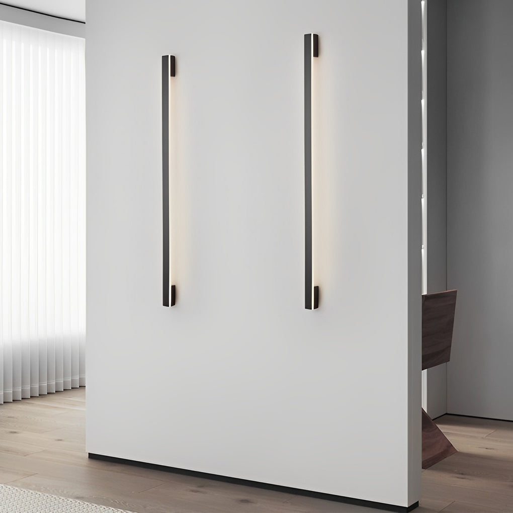 Minimalist Linear Wall Sconce — Copper & Acrylic, LED, Three-Step Dimming (3000K/4500K/6000K), 24"/31"/39"