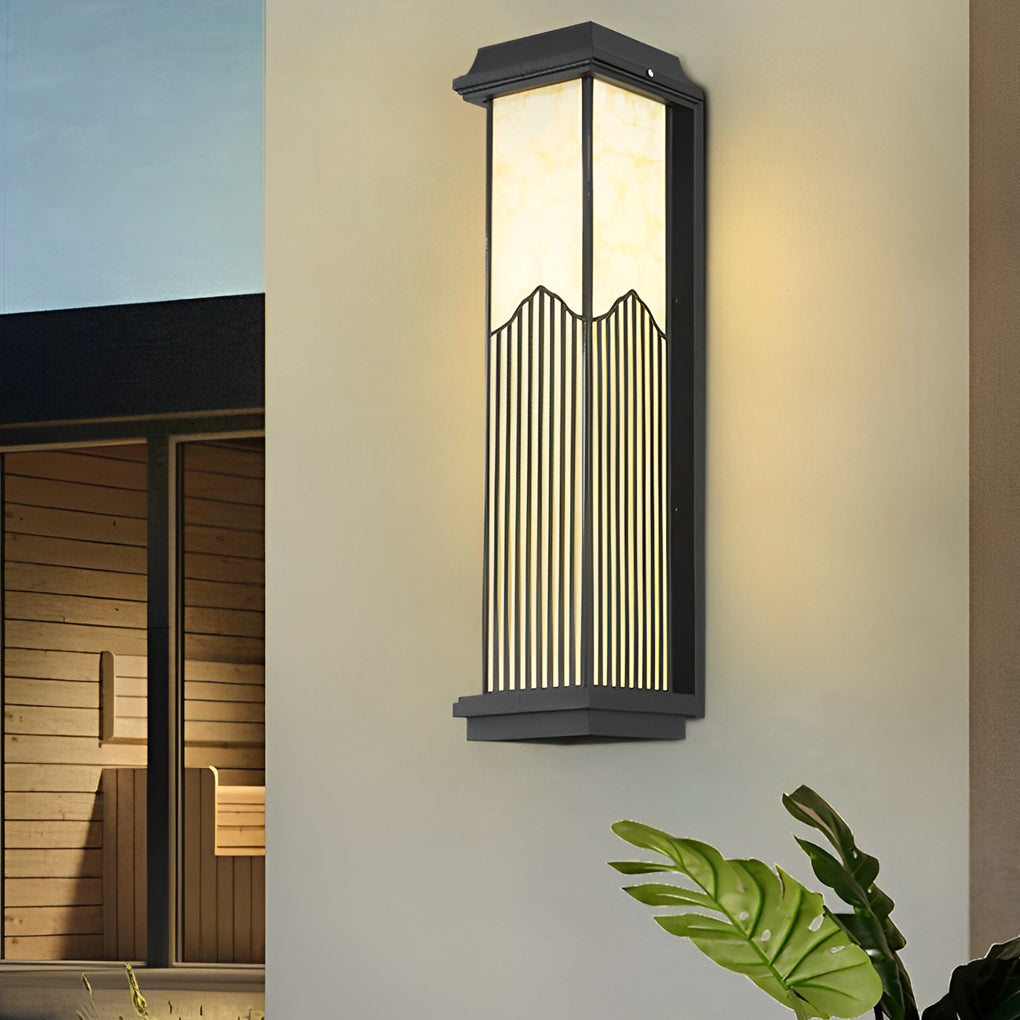 Modern Solar Outdoor Wall Sconce — Die-Cast Aluminum, Remote Control, IP55, Multi-Color Temperature, 3 Sizes