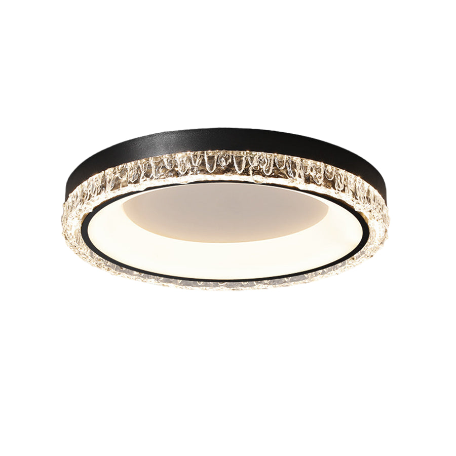 Minimalist Round Flush-Mount Ceiling Light — Metal and Acrylic, LED, 3-Step Dimming, 15.7" / 19.7" / 31.5"