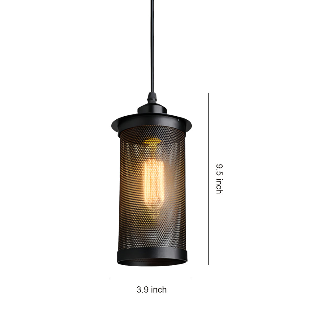 Retro Industrial Mini Pendant — Black Iron, 3-Light E27, 12W Warm White, Adjustable Chain