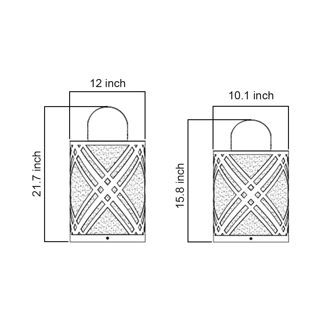 Perforated Outdoor Landscape Lantern — Stainless Steel, LED, 3000K, IP65 Weatherproof
