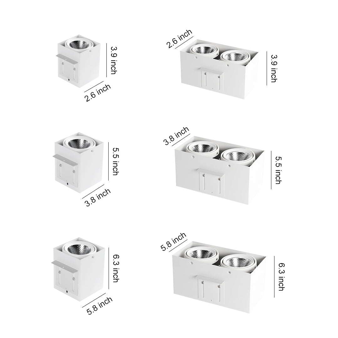 Modern Square Grille Recessed Ceiling Downlights