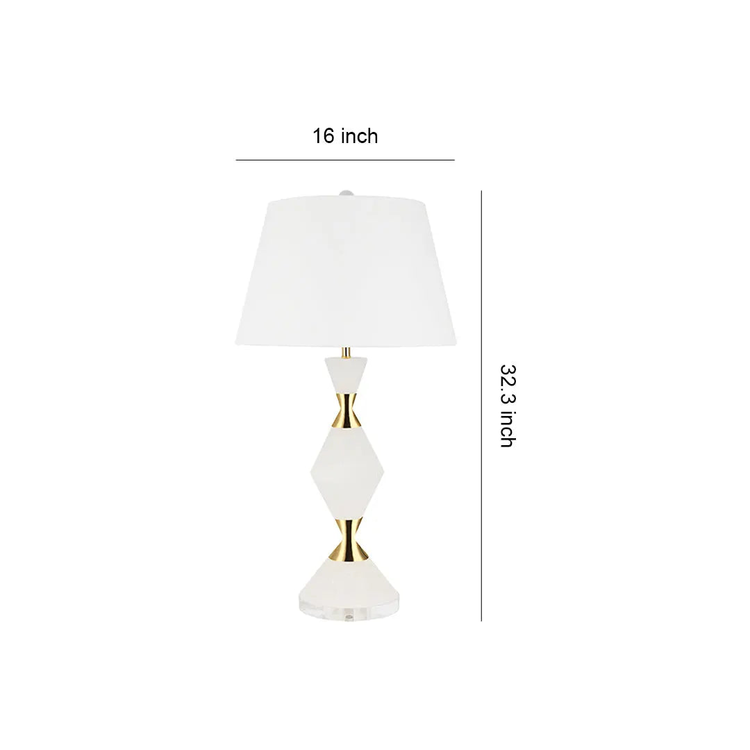 Elegant White Contemporary Table Lamps with Gold Accents Luxe