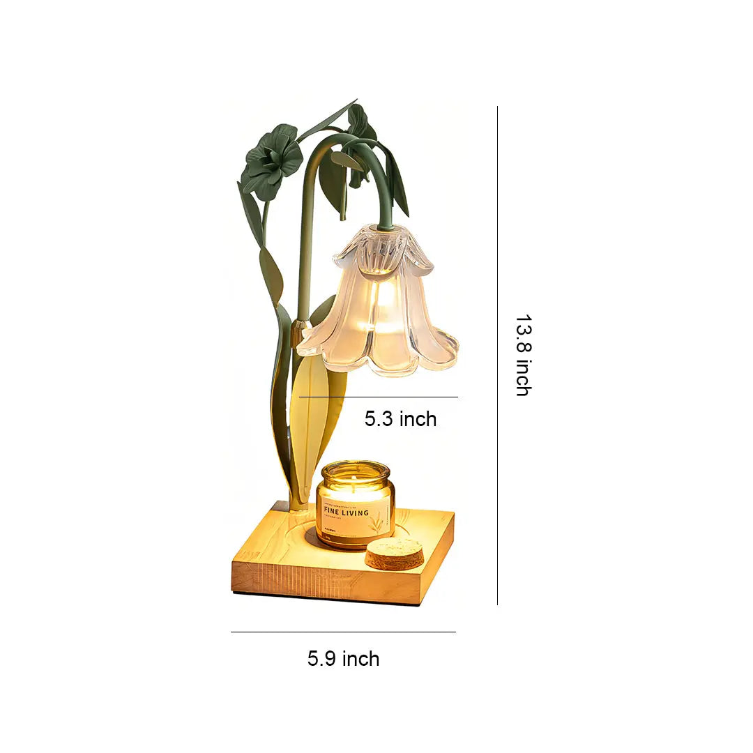 Elegant Night Light: Fireless Scented Flower Melt Table Lamp Luxe