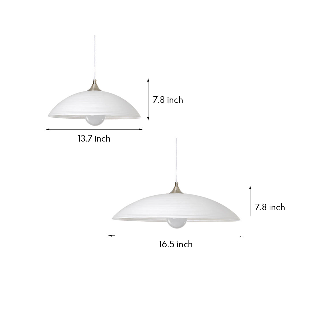 Water Pattern Glass Pendant Light — Iron, E27, 5W LED, Three-Color Dimming, 35cm or 42cm