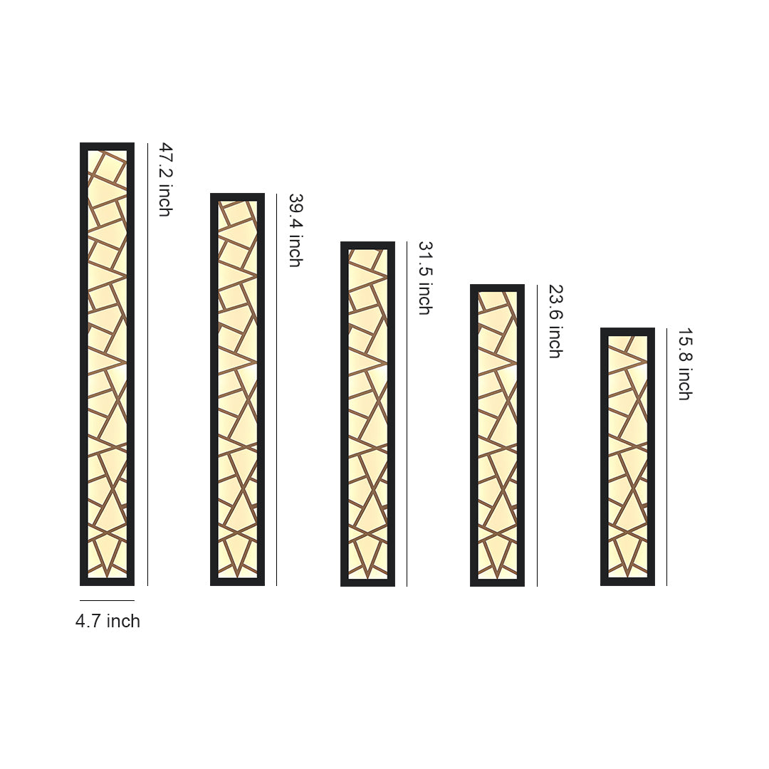 Minimalist Linear Outdoor Wall Sconce — Black Metal, Integrated LED, IP65, 3000K / 4000K / 6000K, 16" to 47"