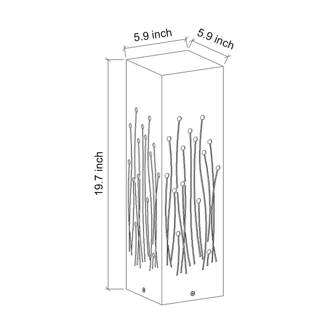 Modern Outdoor Bollard Path Light — Coffee Aluminum, 10W LED, 3000K, IP65, 110-277V