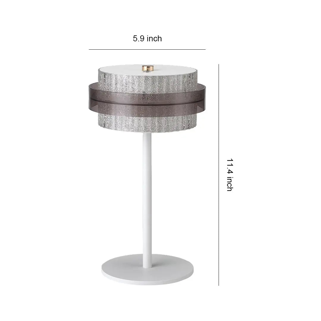 Vintage Iron Frame Table Lamp with PS Lampshade for Atmospheric Lighting Luxe