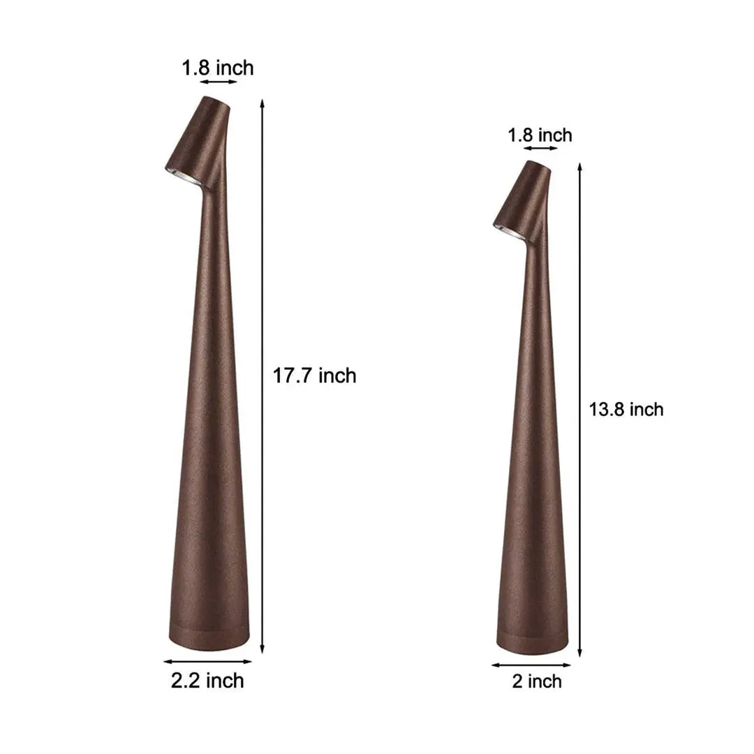 LED Accent Table Lamp with a Modern Conical Stem Luxe