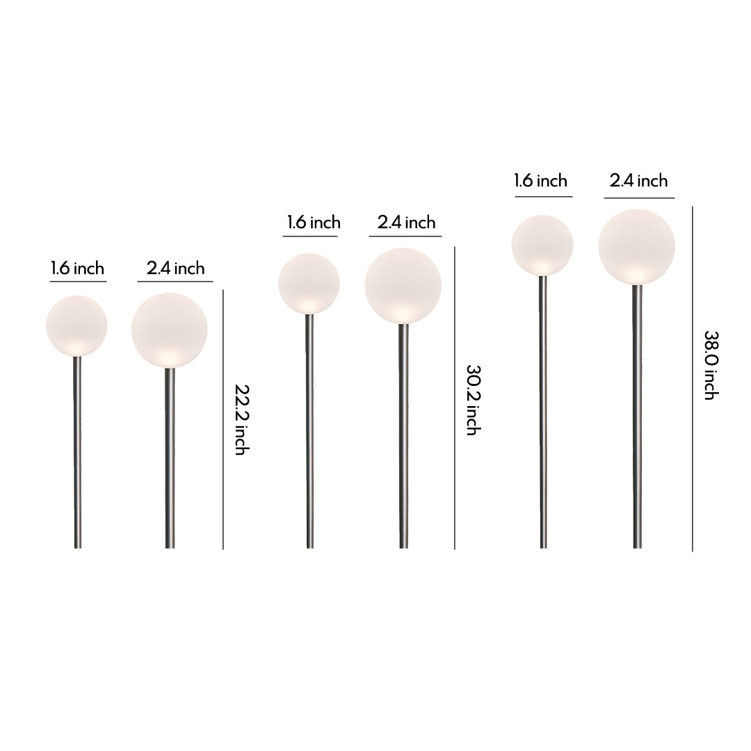 Reed Ball Path Light — Aluminum, 1W LED, Ra90, IP65, Three Height Options