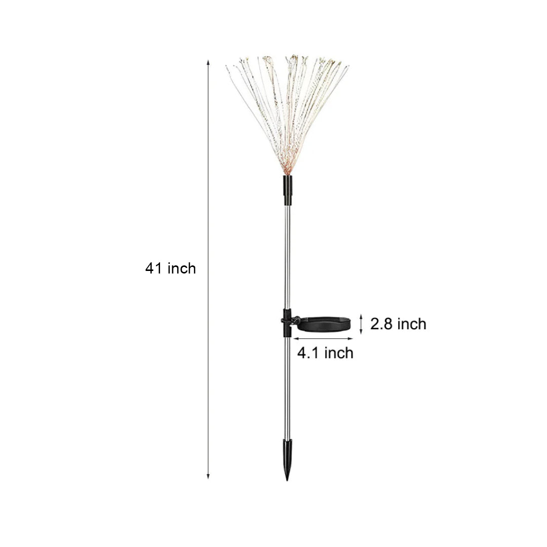 Starburst Solar LED Novelty Lights, 2-Pack — PVC & Metal, 200-LED, 8 Modes, IP65 Weatherproof