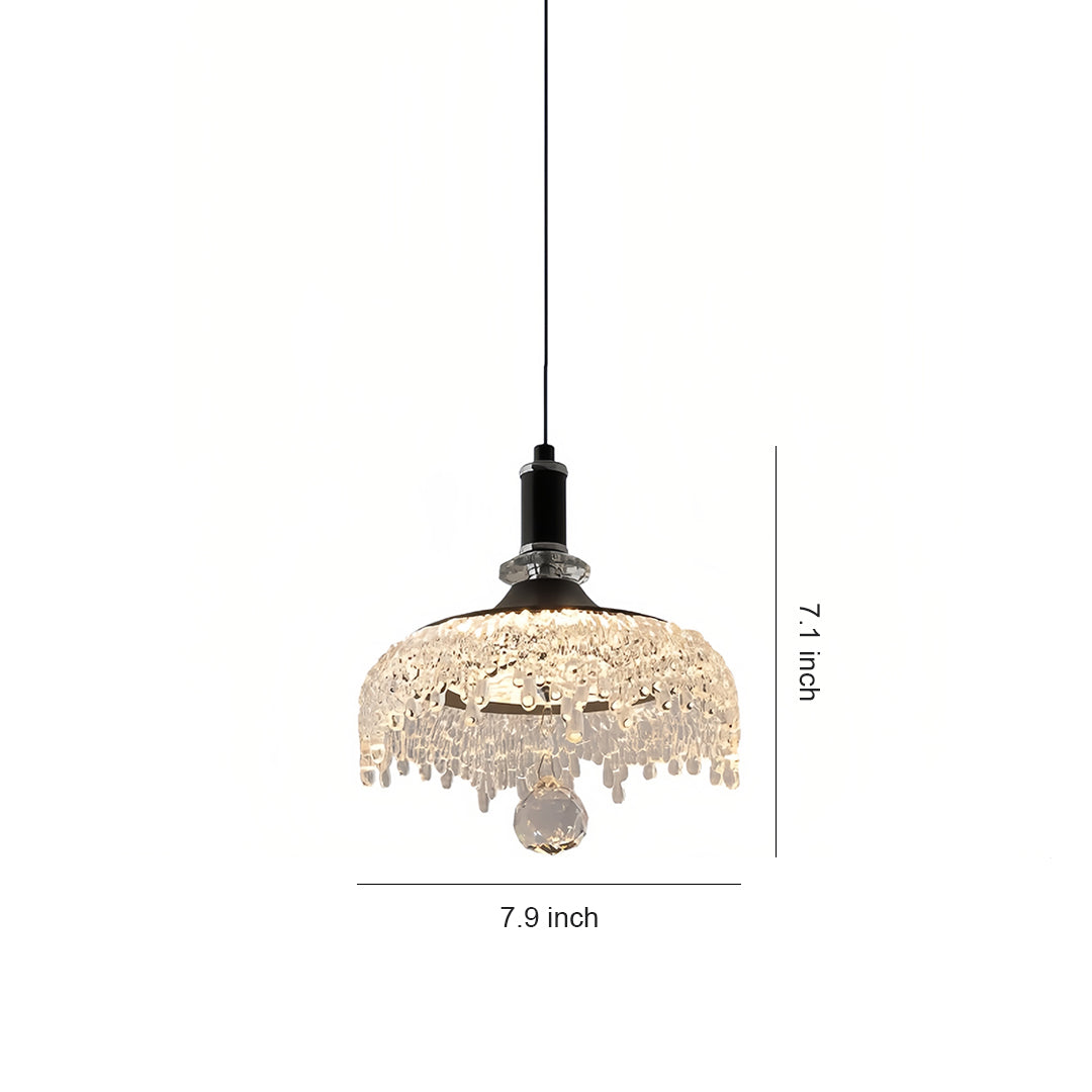 Artistic Mini Pendant Light — Metal Body, Acrylic Shade, French-Inspired Standard or Adjustable