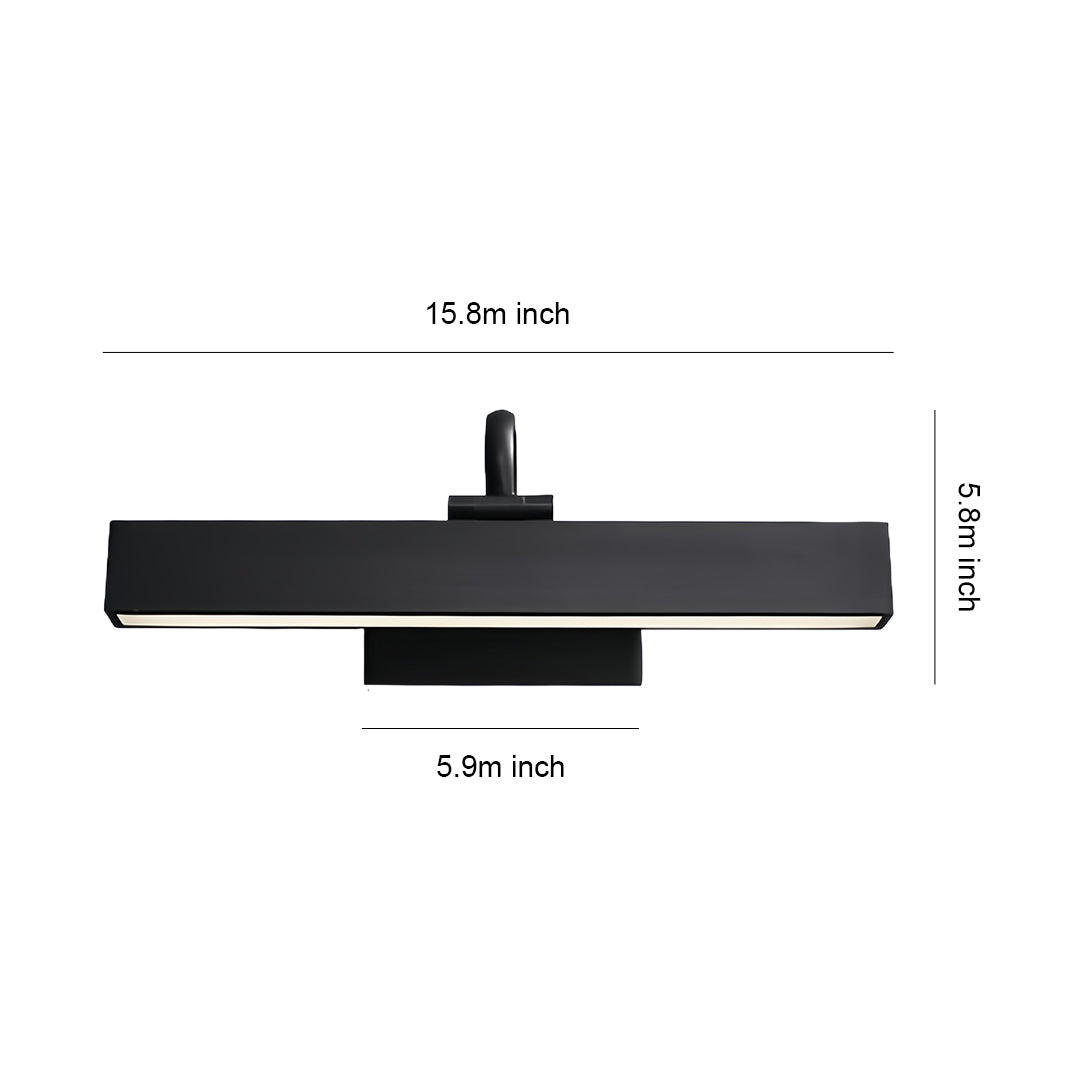 Full Copper LED Vanity Light Bar — H65 Brass, 6W, 3-Step Dimming, 350° Adjustable, Black or Copper