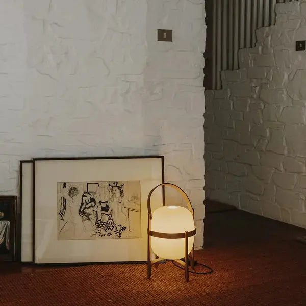 Portable LED Table Lamp with Global Design and Standing Frame - 1 Light Luxe