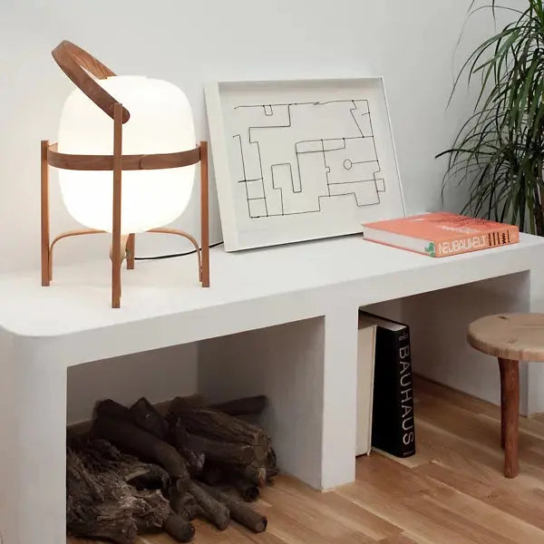 Portable LED Table Lamp with Global Design and Standing Frame - 1 Light Luxe
