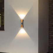 Modern Up/Down Outdoor Wall Sconce — Aluminum, LED, IP65, 3000K Warm White