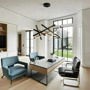 8-Light Sputnik Chandelier — Metal and Acrylic, LED, 3000K / 6000K, Adjustable Cord