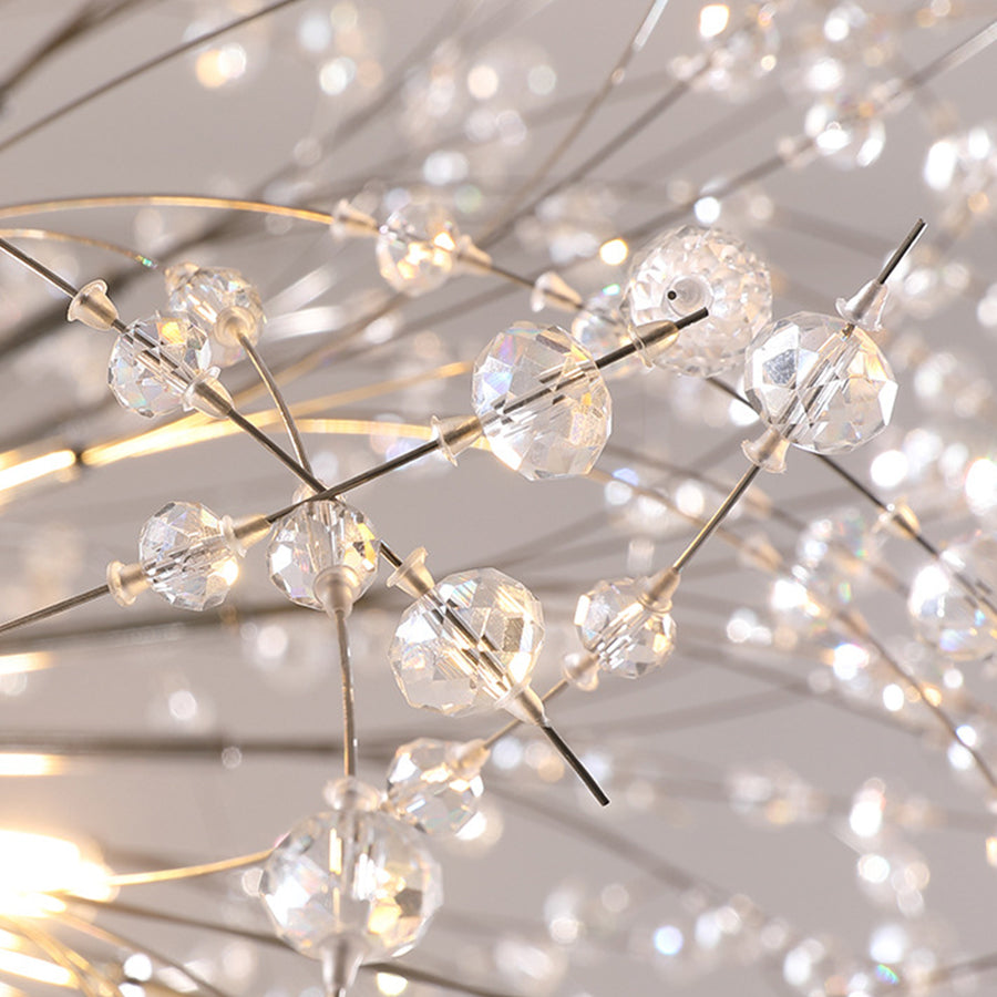 24" Shrub-Inspired LED Chandelier — Metal, 16-Light, 3000K/6000K, 20" Adjustable Cord