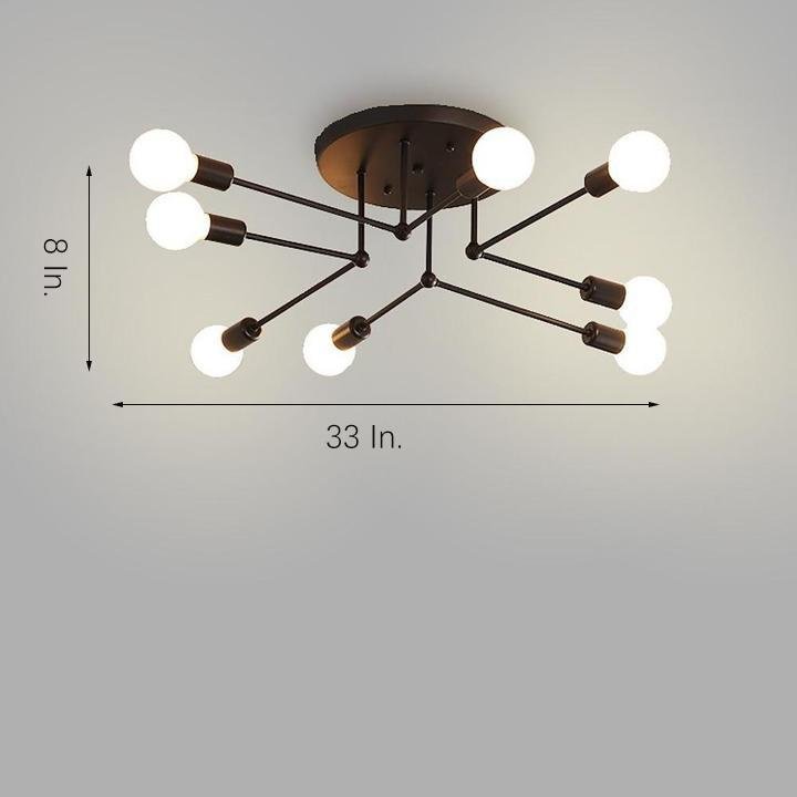 8-Light Modern LED Sputnik Chandelier Ceiling Pendant Light