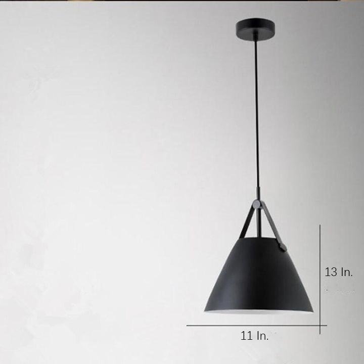 Conical Mini Pendant — Metal, 11" Diameter, E26/E27, 40W Max, 39" Adjustable Cord