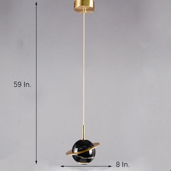 Planet Globe LED Mini Pendant — Metal, 1-Light, 5W, 3000K Warm White, 59" Adjustable Cord