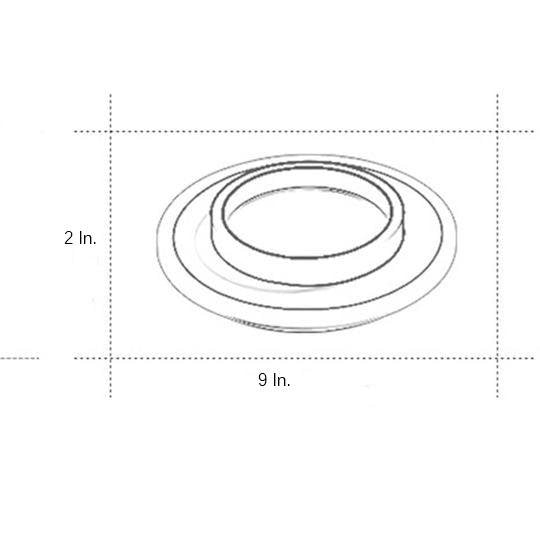 Modern 2-Light Circular LED Flush Mount — Metal, Black and White, 3000K / 6000K, 9" Diameter