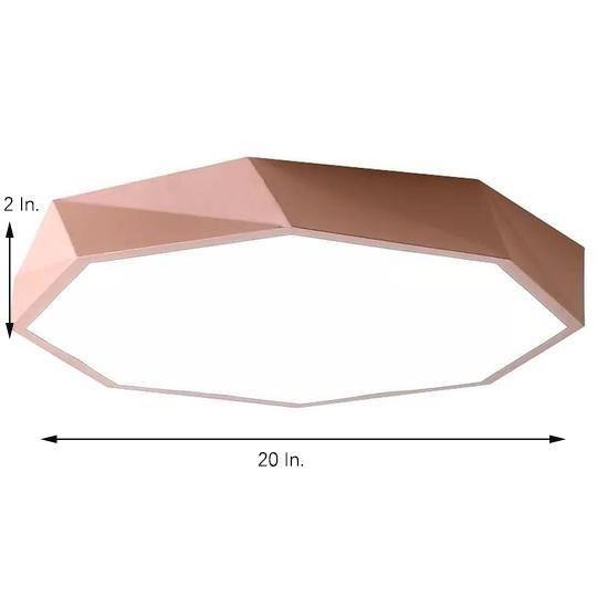 Modern Geometric Globe Flush-Mount Ceiling Light — Metal & PVC, 20W LED, Dimmable, Remote Control, 3000K–5400K, 16"