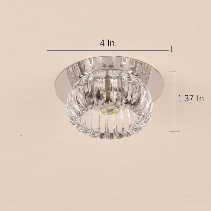 Geometric Crystal Flush-Mount Chandelier — Metal, LED, 7W, RGB + 3000K/6000K
