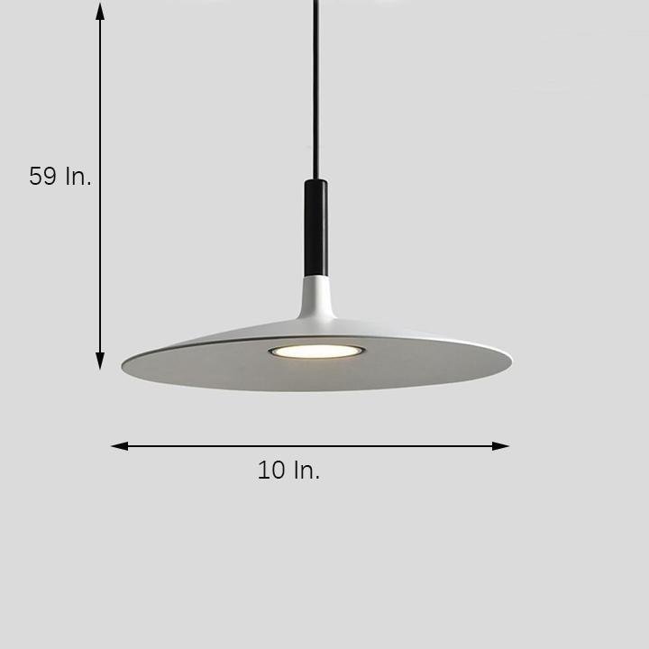 Minimalist Circular LED Mini Pendant — Metal, 5W, 10" Diameter, 3000K / 6000K