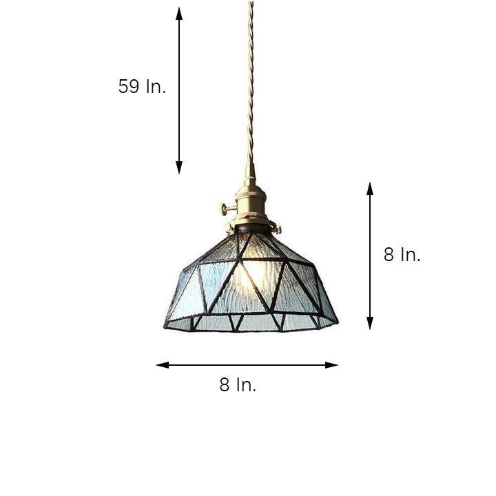 Industrial Lantern Mini Pendant — Glass and Metal, 4W LED 3000K, 39" Adjustable Cord